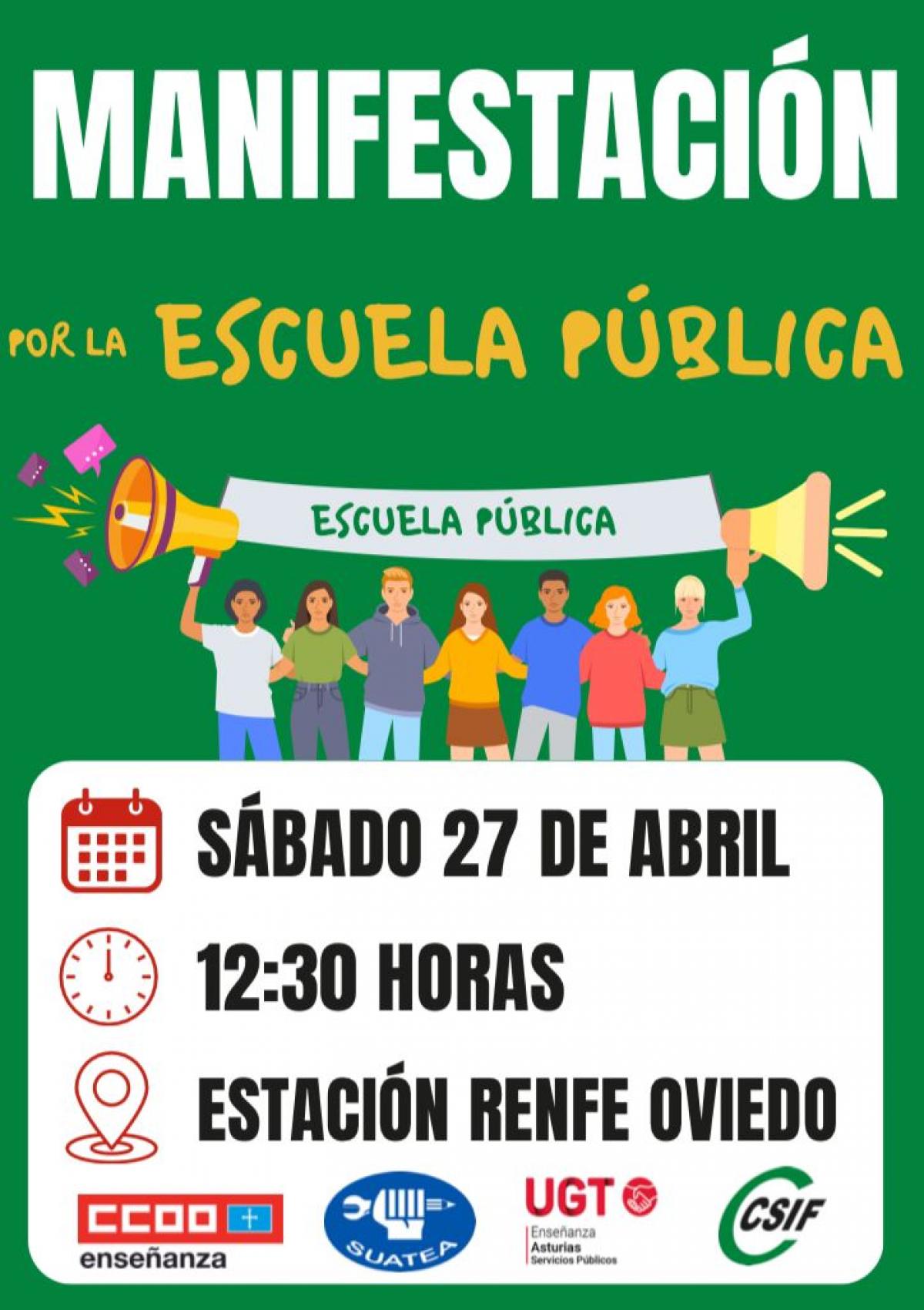Cartel manifestación castellano