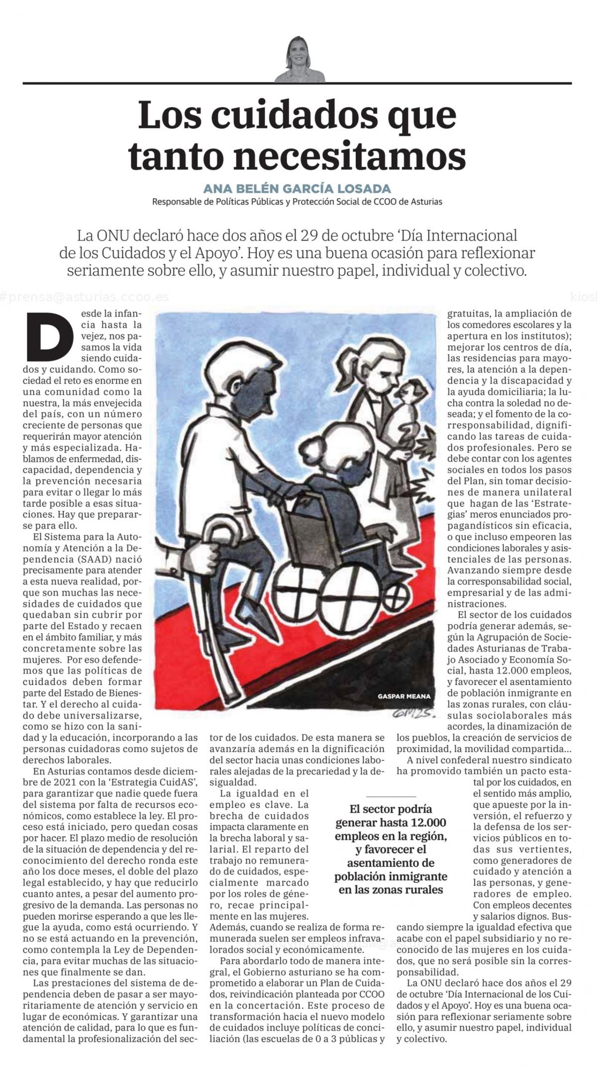 Los cuidados que necesitamos