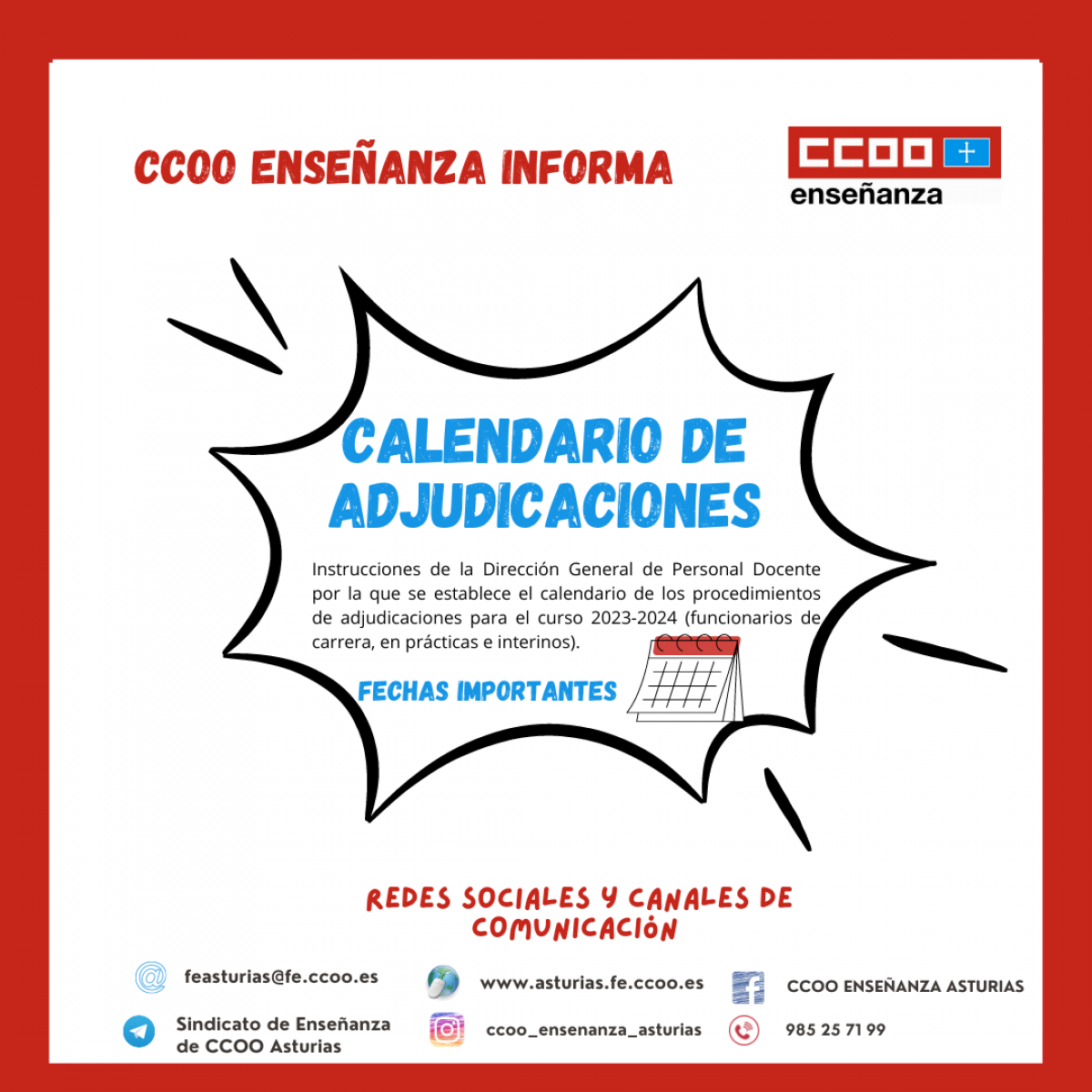 Presentación fechas