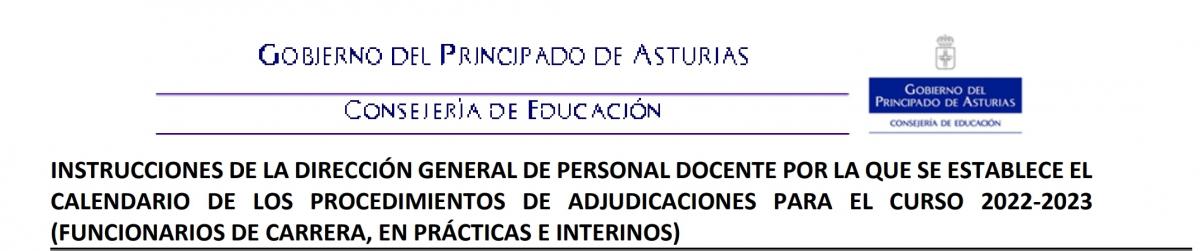 calendario adjudicaciiones inicio curso