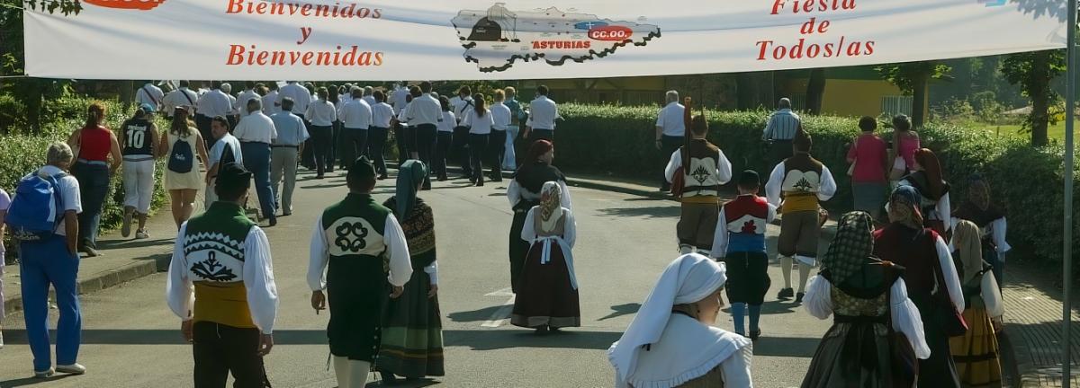 Antigua fiesta de CCOO en Perlora