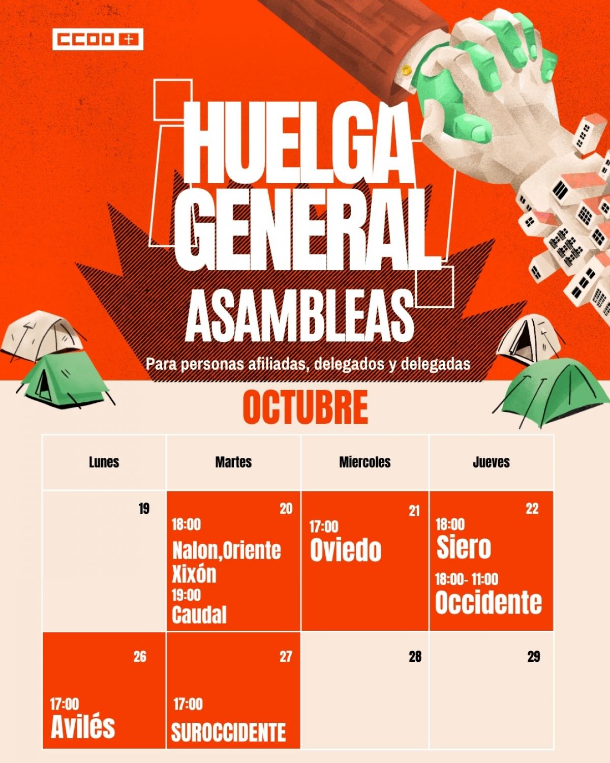 Asambleas hacia la huelga general